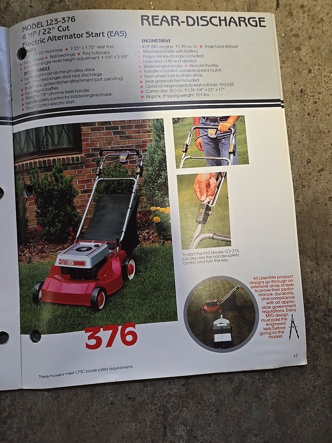 1983 MTD Lawnflite Power Mowers Brochure Catalog Point Of Sale
