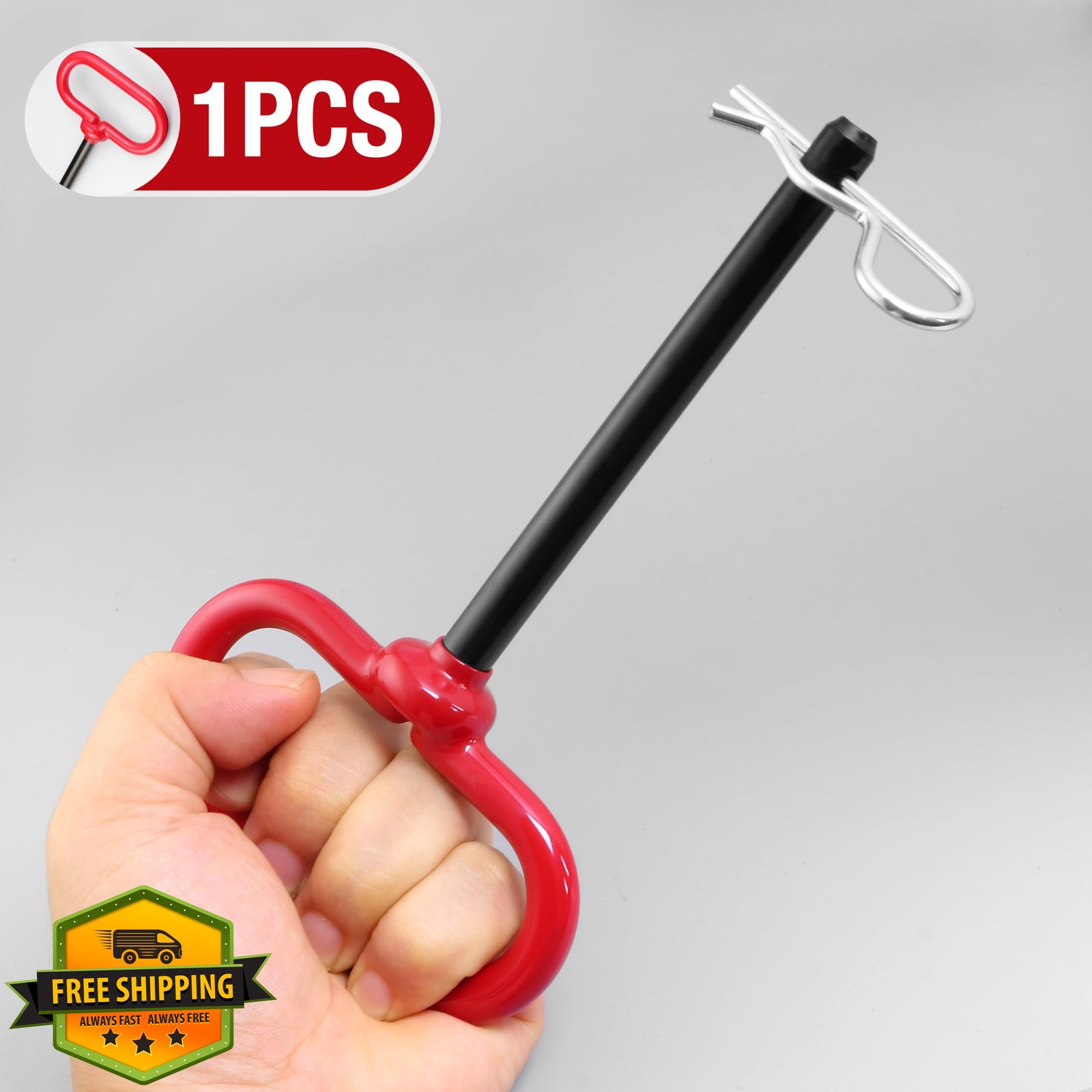 Jamiikury Trailer Hitch Pin 3/8 x 4 Inch Red