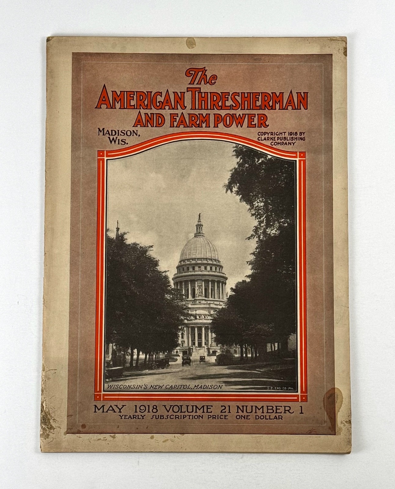 The American Thresherman & Farm Power MAGAZINE May 1918 MADISON, WIS.