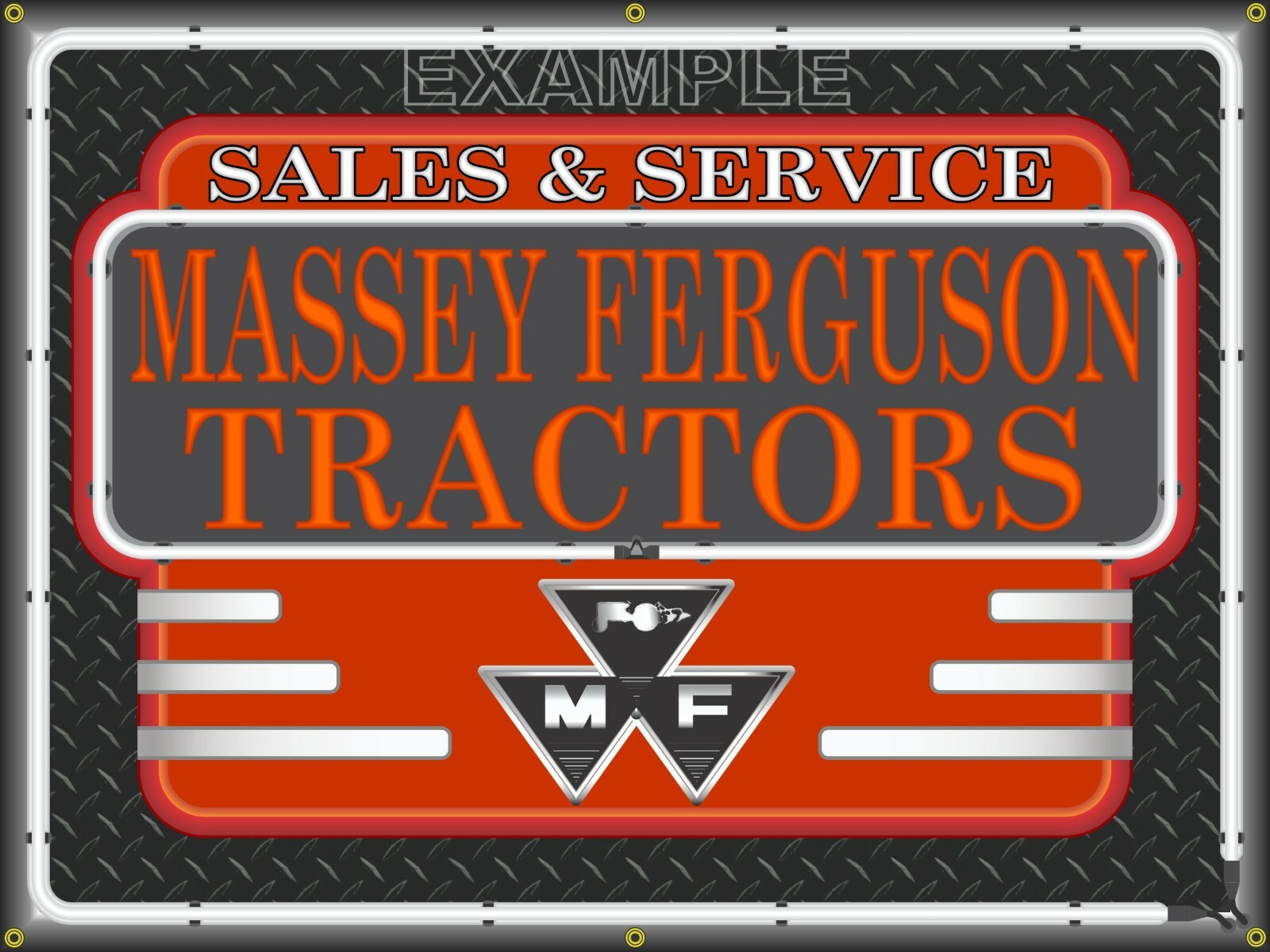 MASSEY FERGUSON TRACTOR DEALER SALES SERVICE OLD SIGN REMAKE BANNER MURAL ART