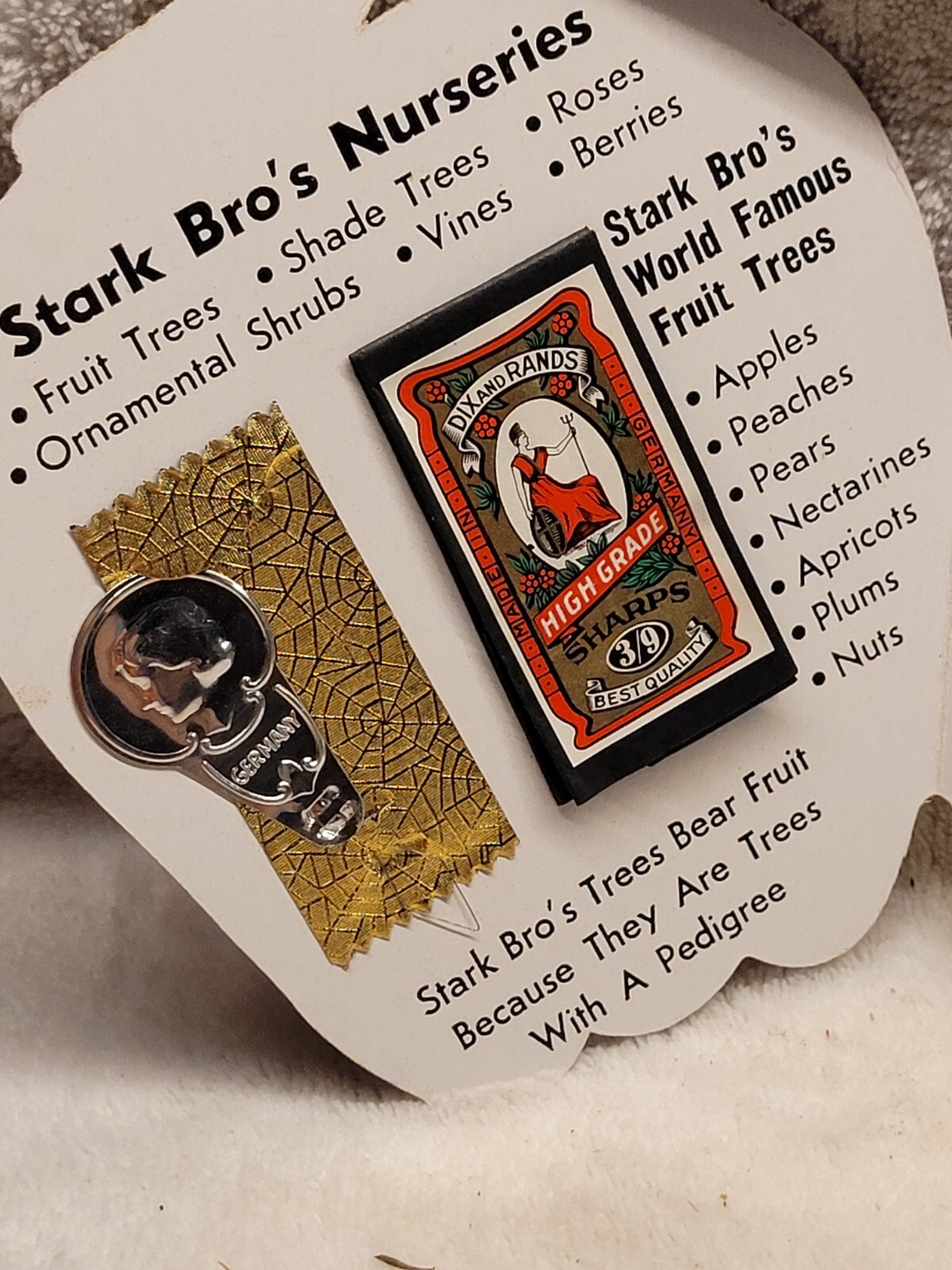 VINTAGE STARK BROTHERS NURSERIES ORCHARDS LOUISIANA MISSOURI SEWING KIT