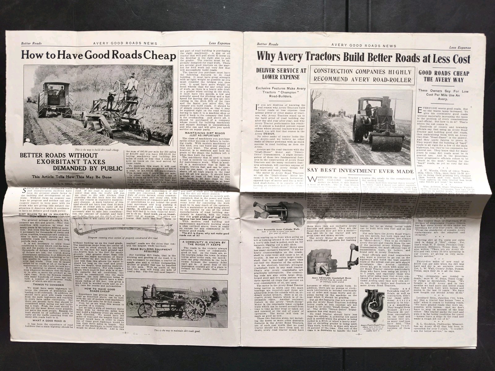 1921 BF Avery Dealer Advertising Brochure Print Advertising Company Letter Lot