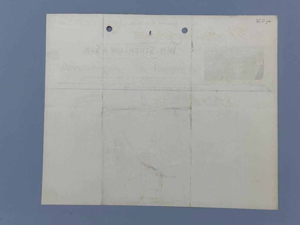 1893 CASSELTON North Dakota McCORMICK HARVESTER Strehlow FARM Advertise Receipt