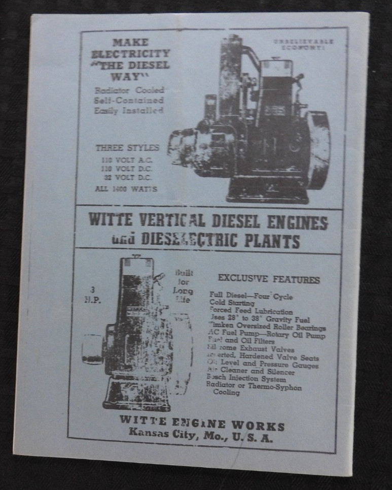 Witte Horizontal Diesel Engines Engine Motor Book Manual Jean Metcalf Ashtabula