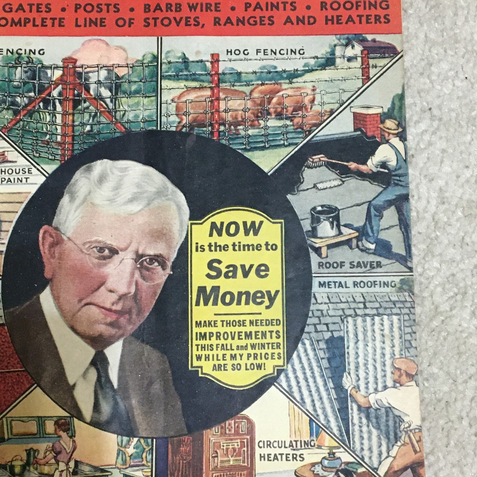 Vntg 1935 Jim Brown&rsquo;s Bargain Book Catalog, Tools Fence Heater Range Paint Roof