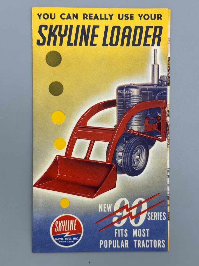 c 1950 SKYLINE LOADER Davis Mfg FARM Machinery Advertising WICHITA KS Brochure