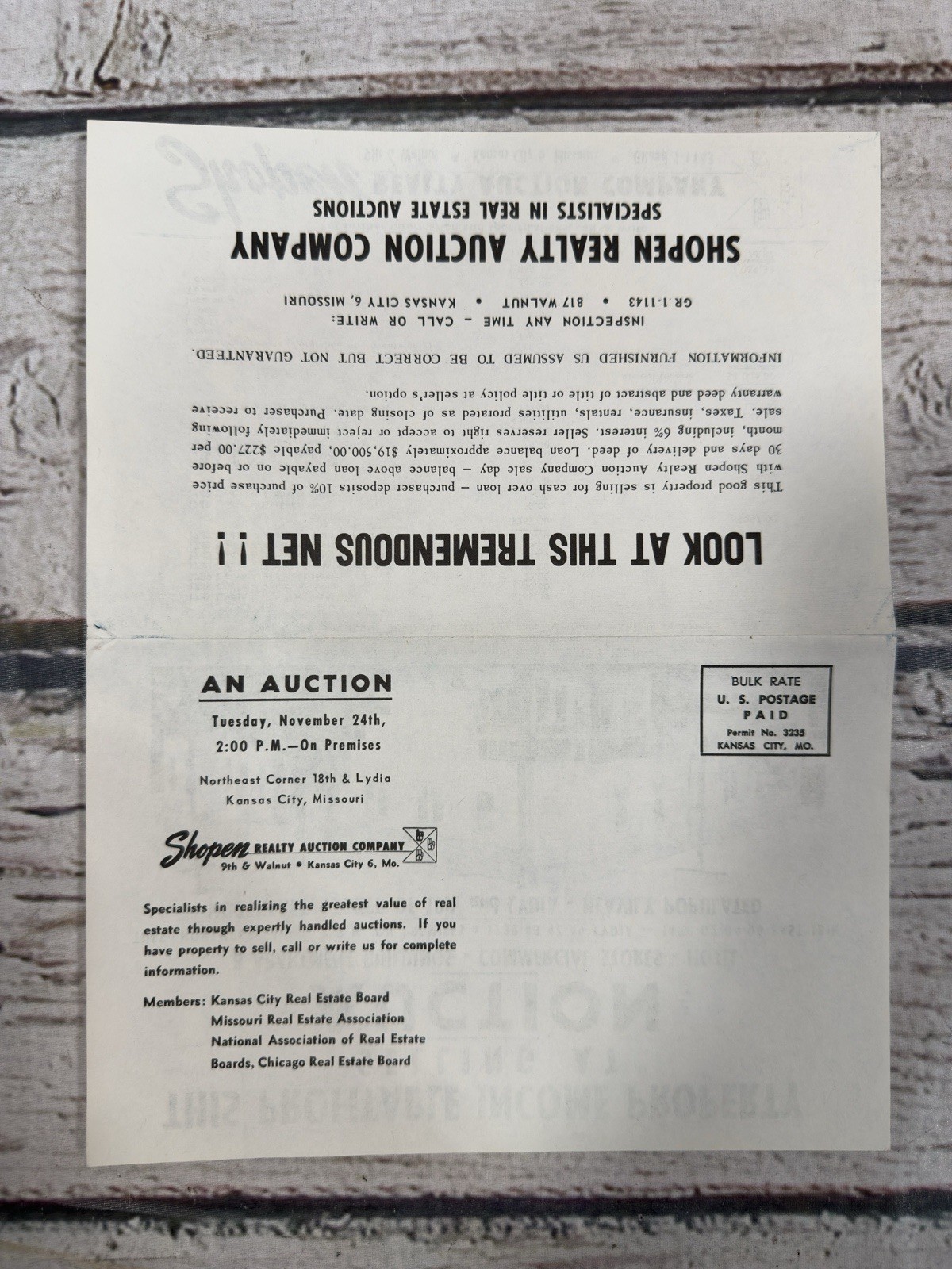 VTG Profitable Income Property Apartment Kansas City MO Public Auction Flyer