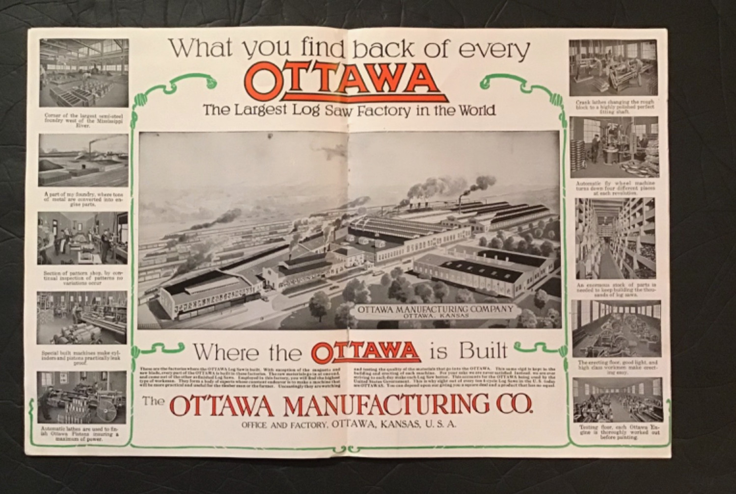 CIRCA 1920S OTTAWA SAW SALES CATALOG, OTTAWA, KANSAS