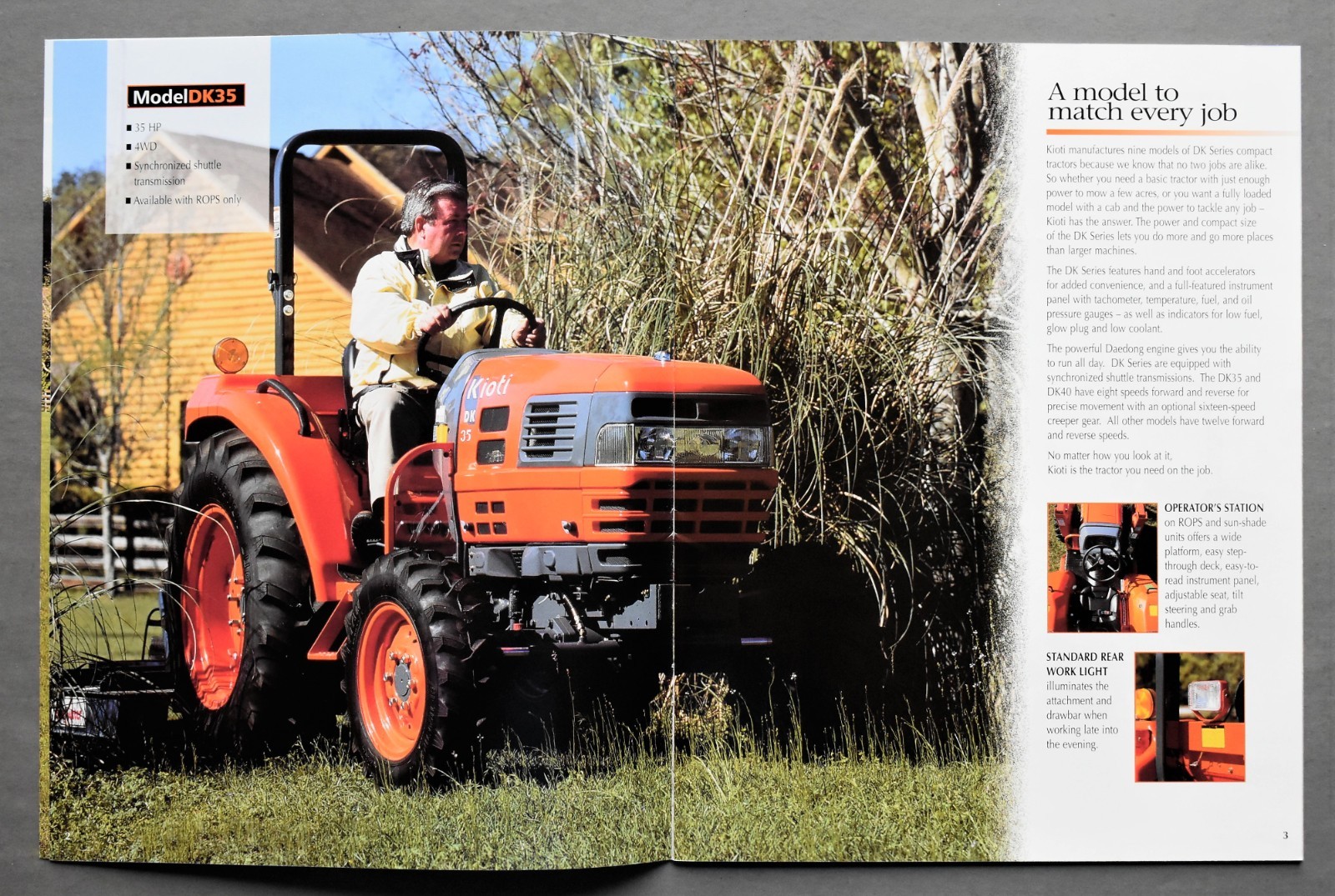 ORIGINAL 2008 KIOTI DK SERIES TRACTOR SALES BROCHURE ~ 22 PAGES ~ 8.5&Prime; x 11&Prime;