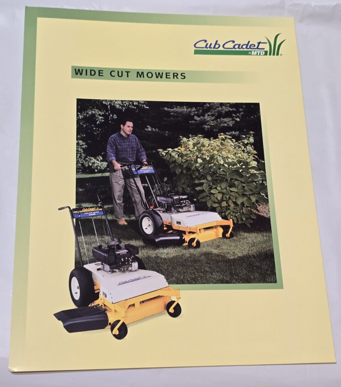 1997 Cub Cadet MTD Ad Brochure Wide Cut Commercial Mowers Equipment Specs
