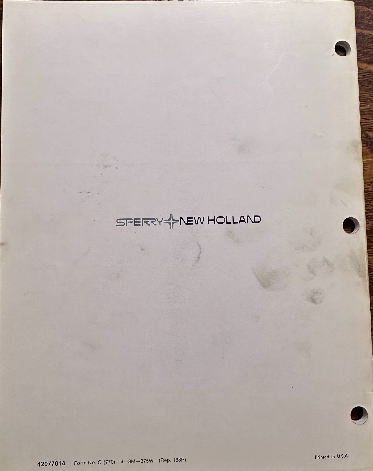 1975 Sperry New Holland 770 Harvester Operator&rsquo;s Manual Reprinted MC18