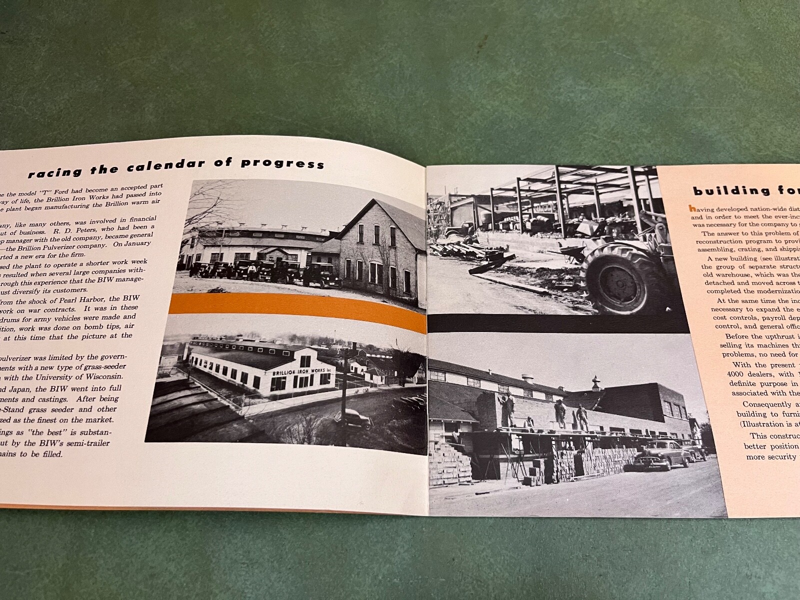 Vintage Original Brillion Iron Works Brochure With Letter