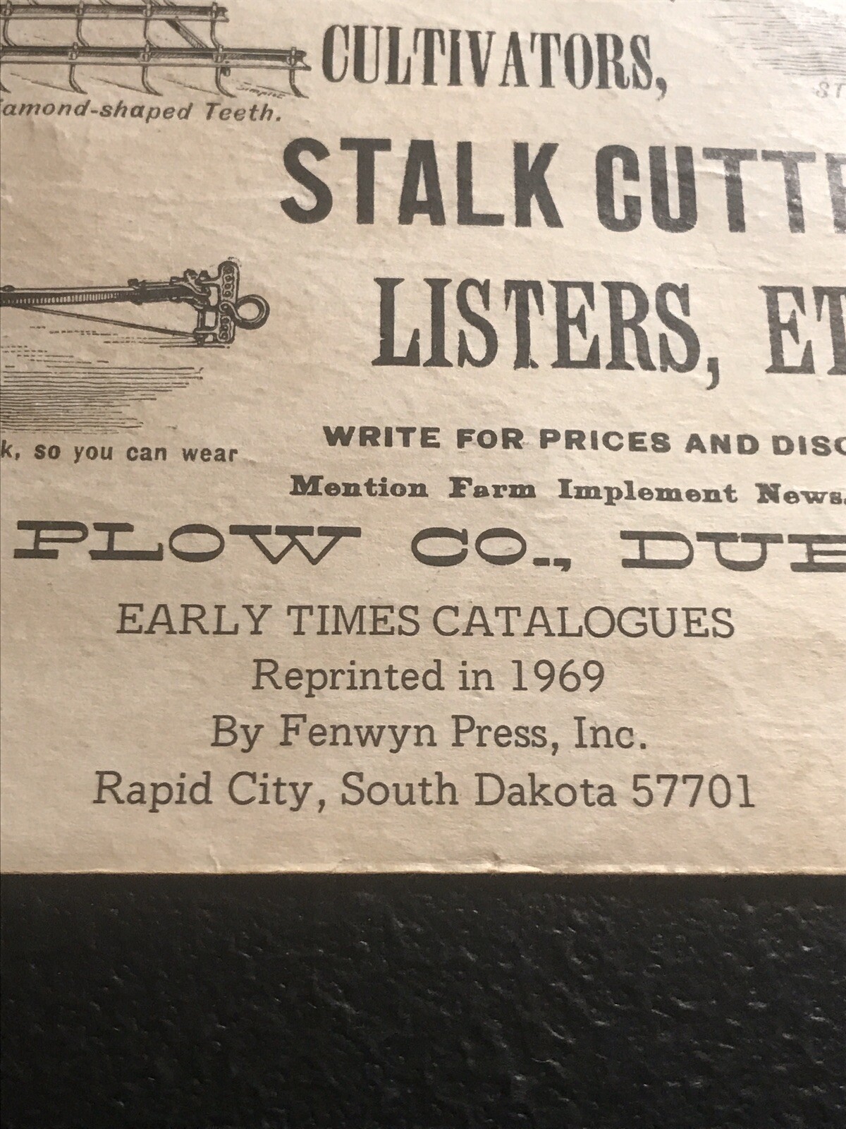 1889 Stoddard Tiger Hay Rake Implement Farm Advertising – Dayton – Ohio