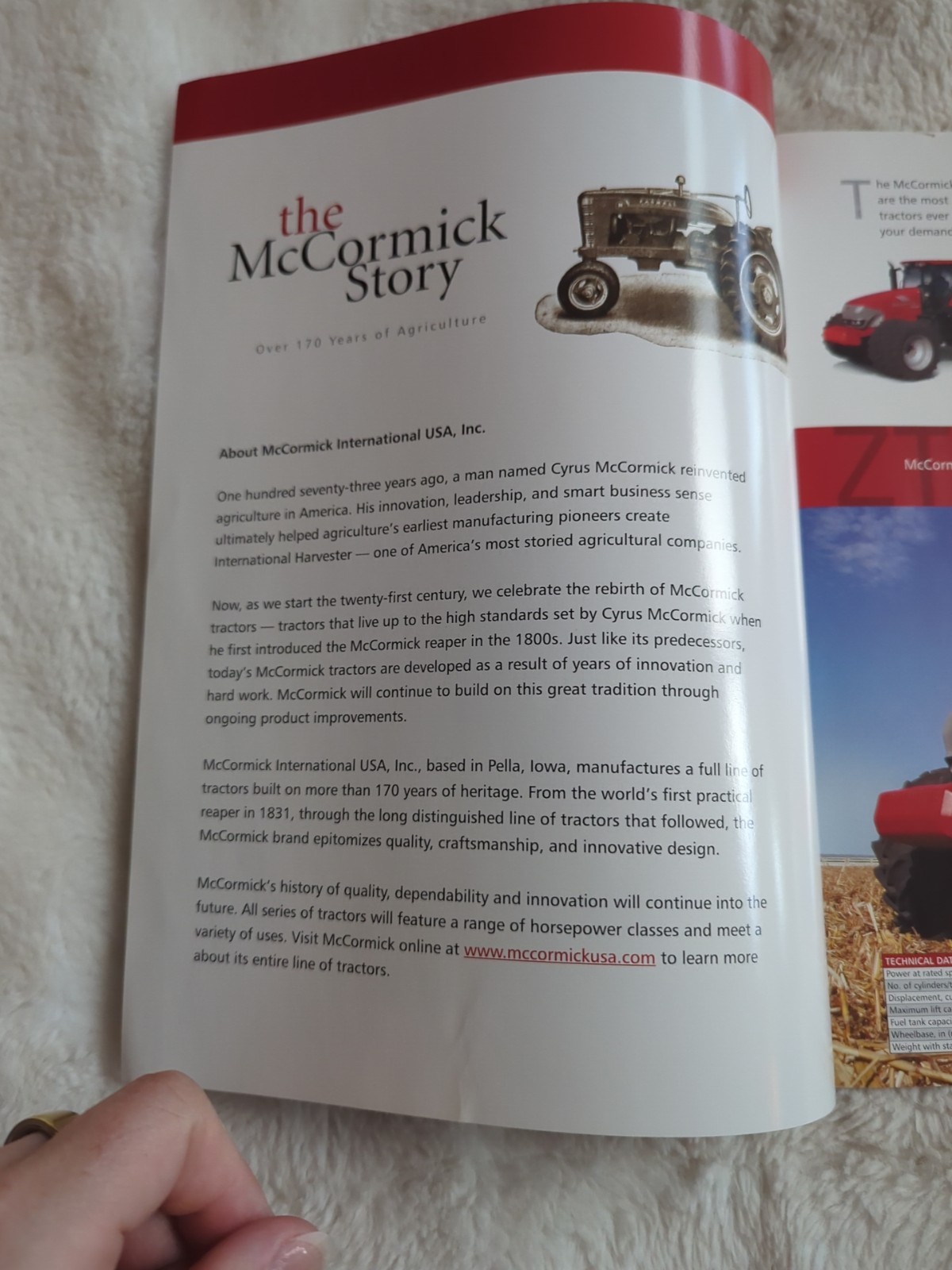 McCormick Tractor Product Line Catalog For 2004 Brochure FCCA25 SC Vtg