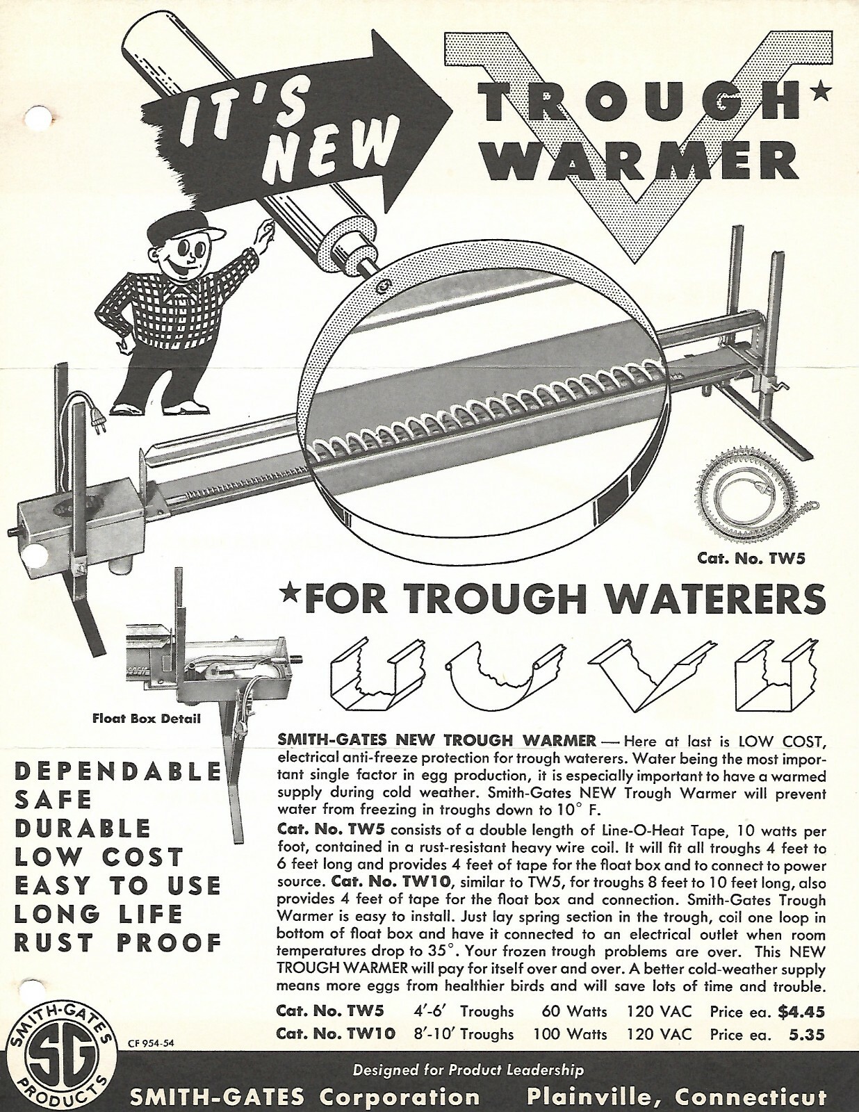 Farm Equipment Ad – Smith-Gates – Trough Warmer – Catalog Page (F7734)