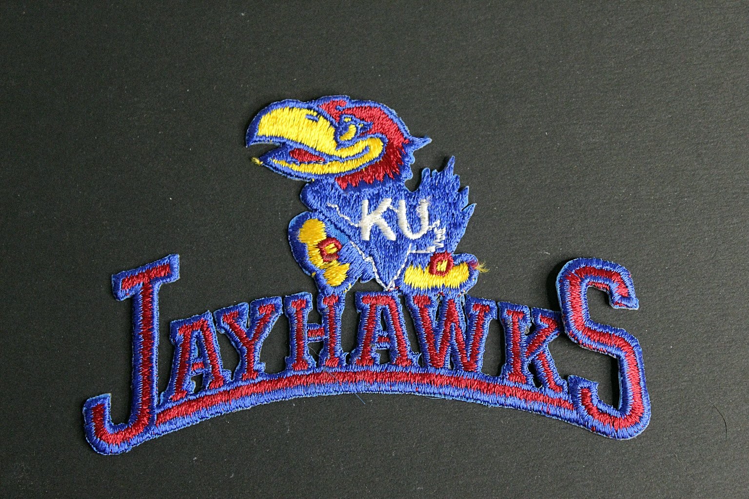 Kansas Jayhawks Embroidered Patch Vintage College Sports Logo 5.5in