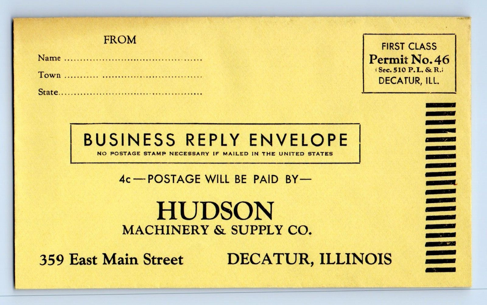 1936 Hudson Machinery Supply Co. Decatur Illinois Catalog Price List Letterhead