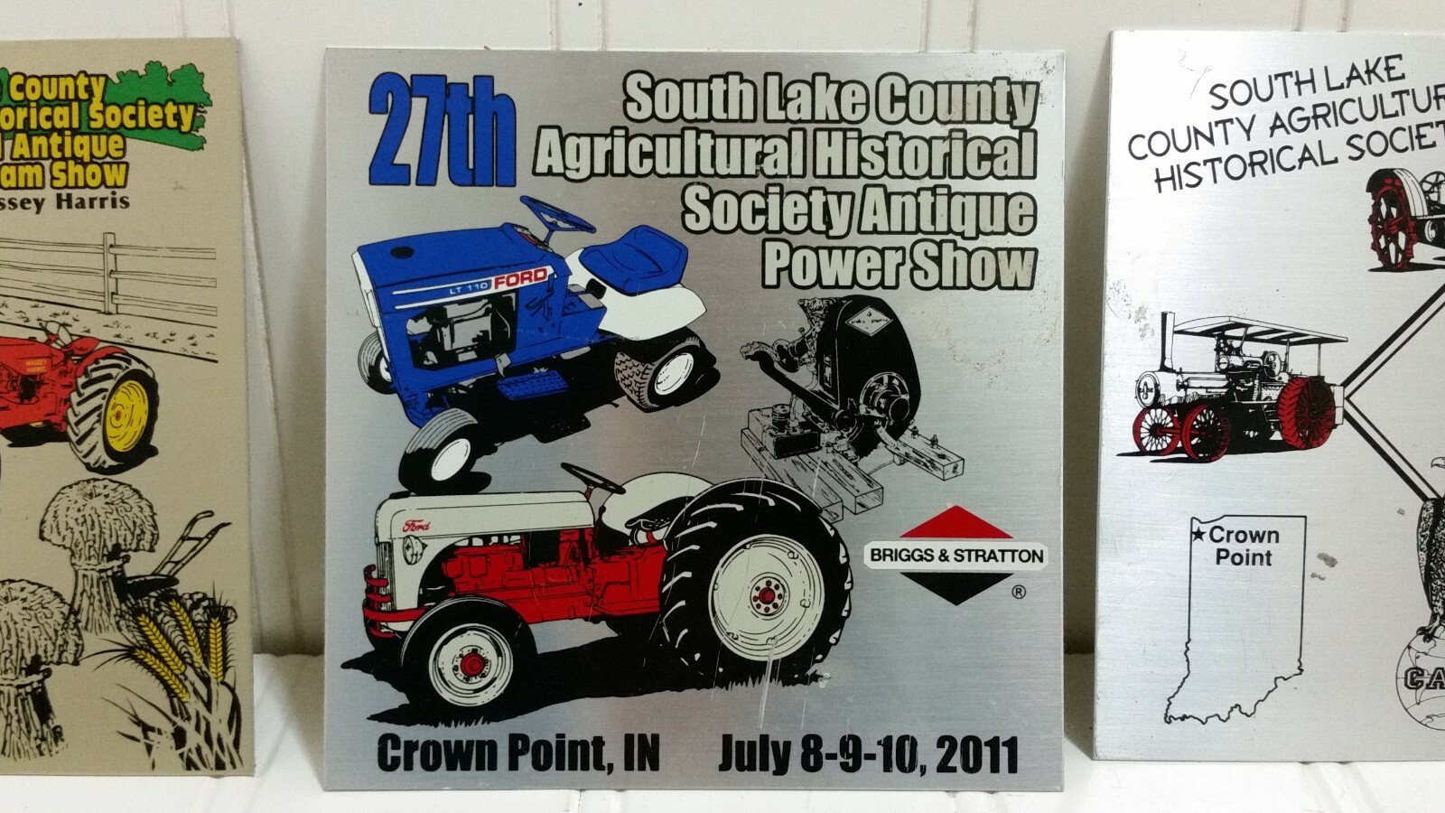 Steam Power & Antique Engine Show EXHIBITOR PLAQUE Lot Exibits Indiana Lake Co