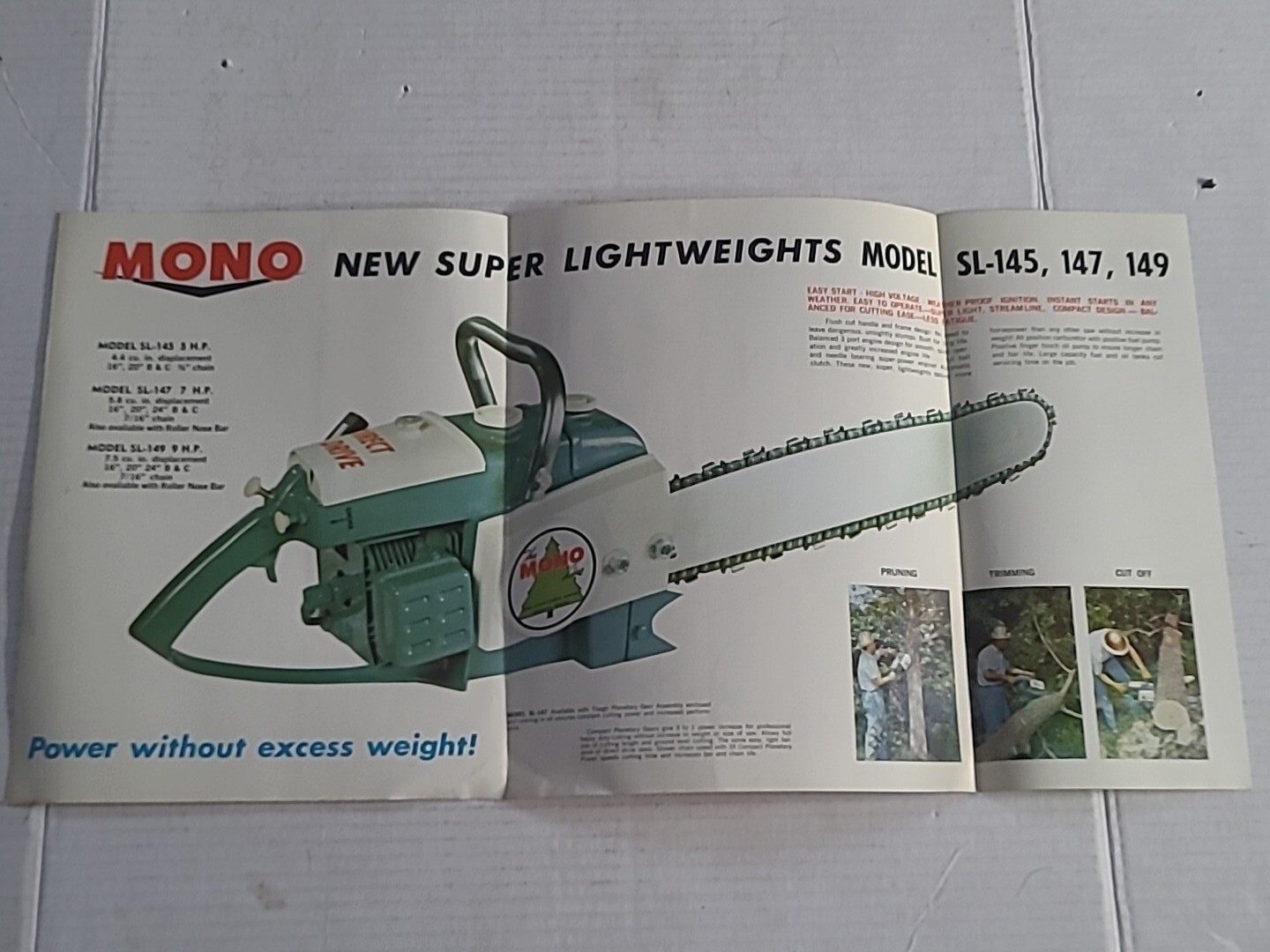 Mono Chain saw Sales Brochure