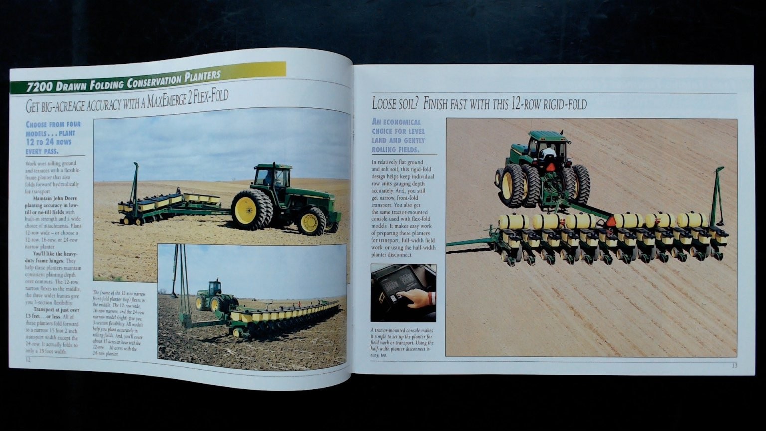 John Deere MaxEmerge 2 Planters Agriculture Brochure Vintage 1985