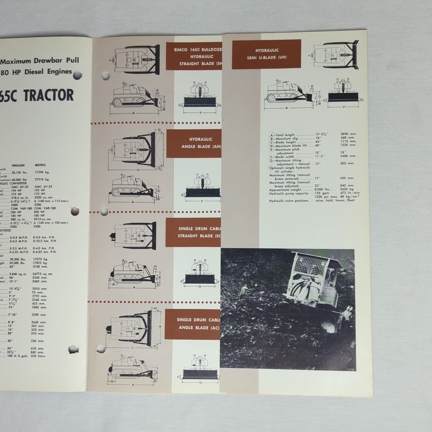 EIMCO 165C Specifications Brochure 1963