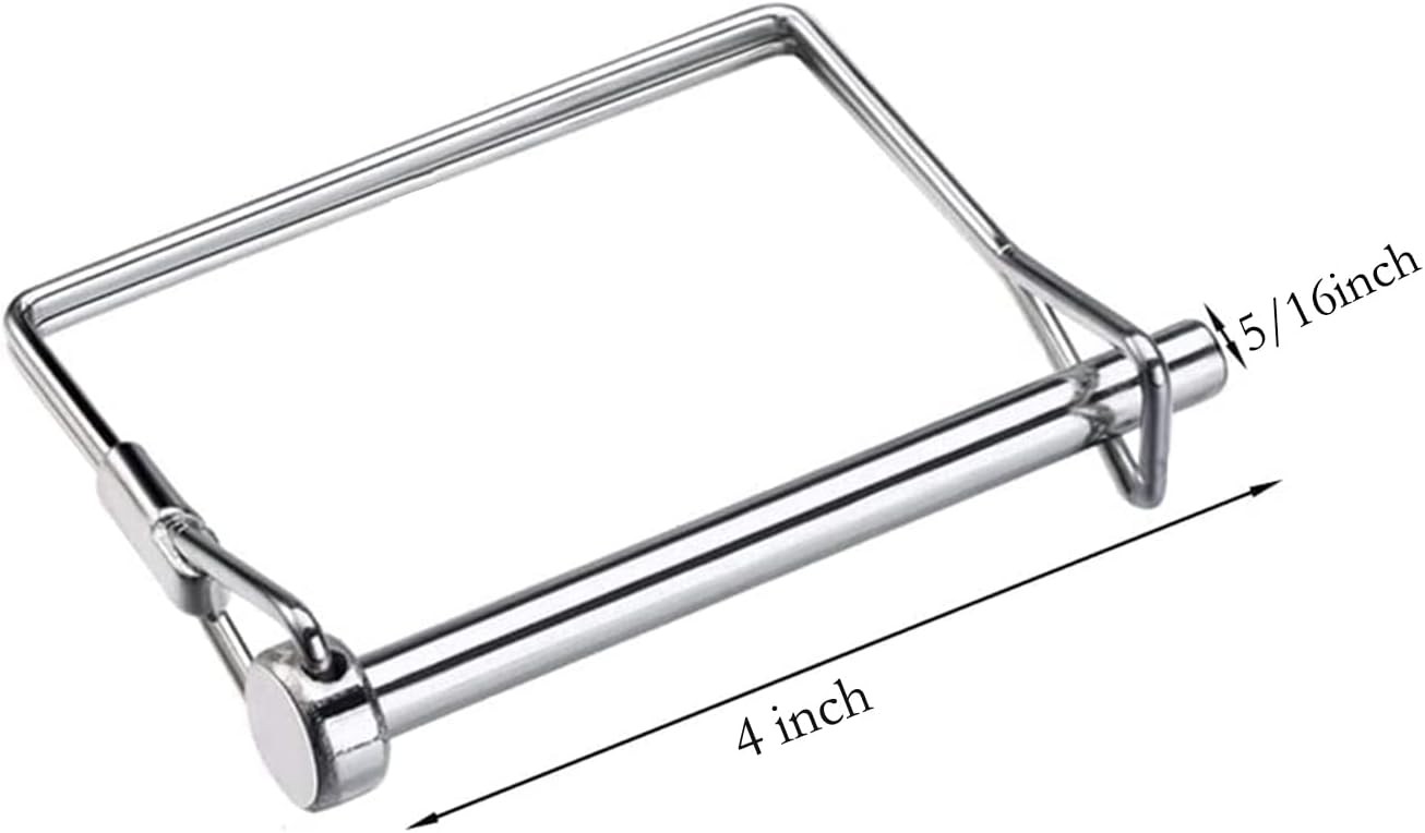 10 Pack 5/16 Inch Trailer Coupler Pin Set 4 Inch Long Wire Lock Pin PTO Shaft Lo