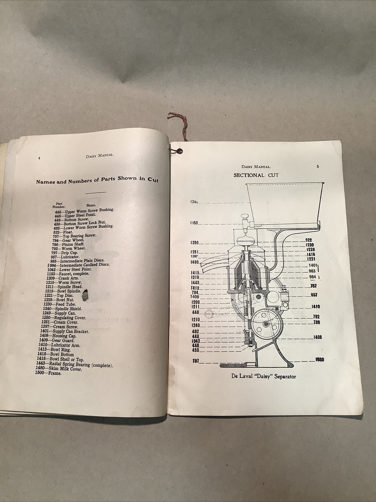 1930s Instructions Daisy De Laval Separator INV-P0004