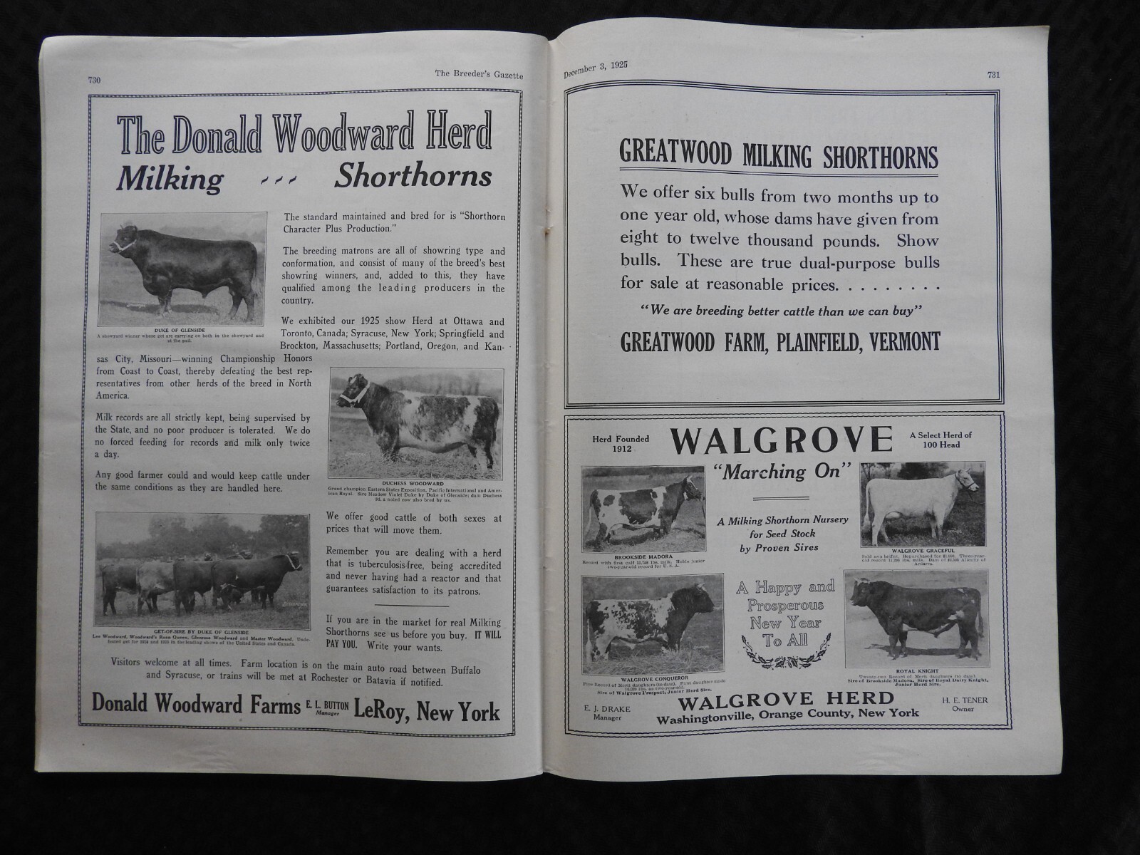 1925 Breeder&rsquo;s Gazette Magazine – cattle rancher farmer horse show VERY GOOD
