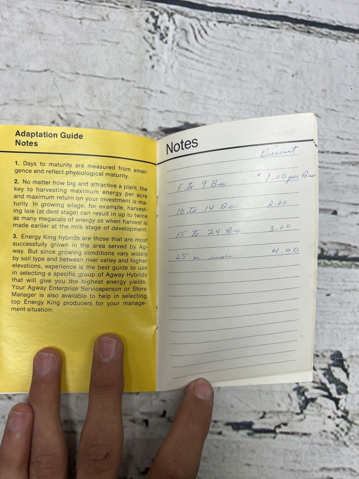 VTG 1978 Agway Hybrids « The Energy Kings » Mini Pocket Book Calendar Farm Guide