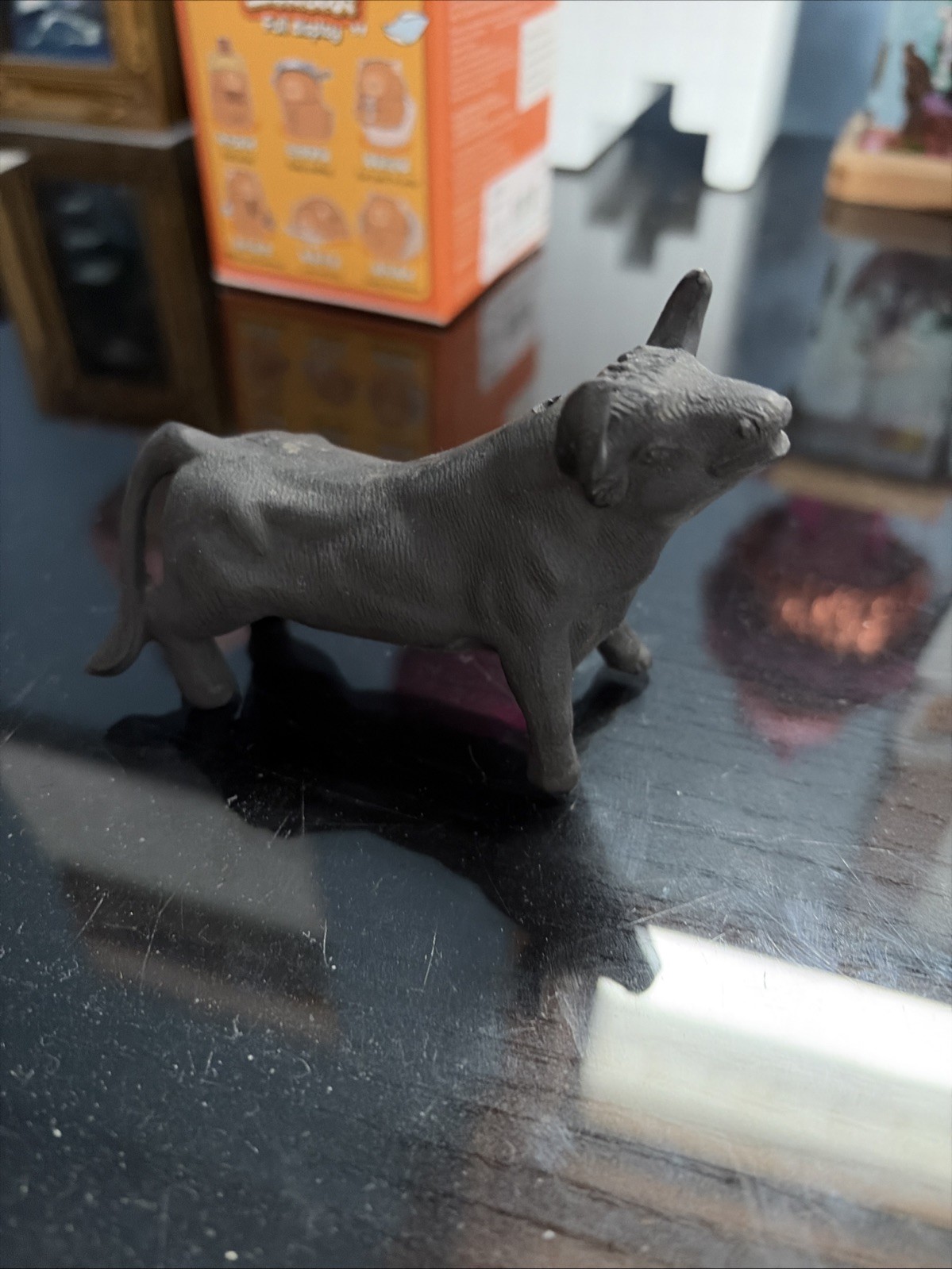 Vintage RARE Bull Paper Weight Collectible Hard To Find!