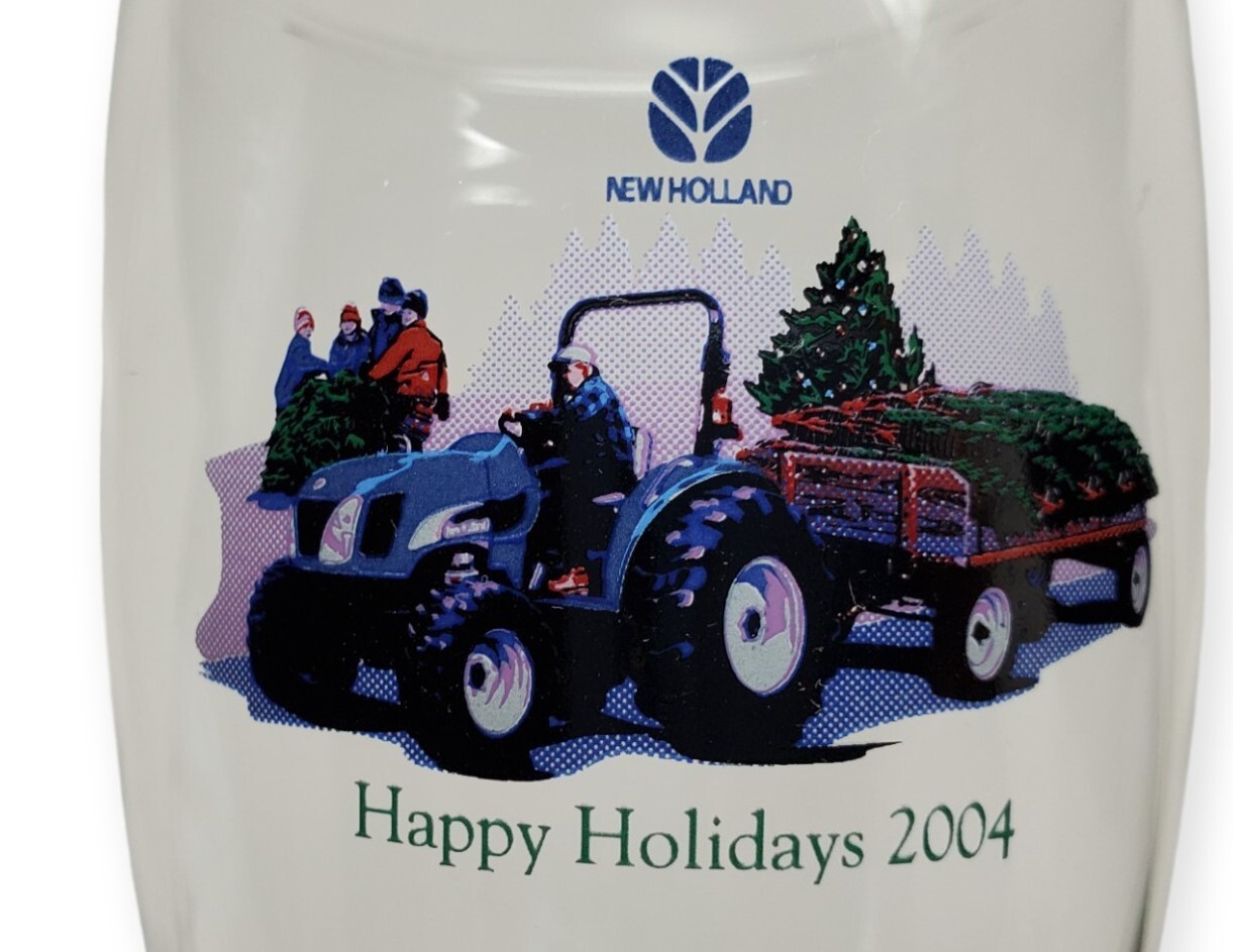New Holland – Happy Holidays 2004 Pilsner Glass(es) Tractor with Christmas Trees