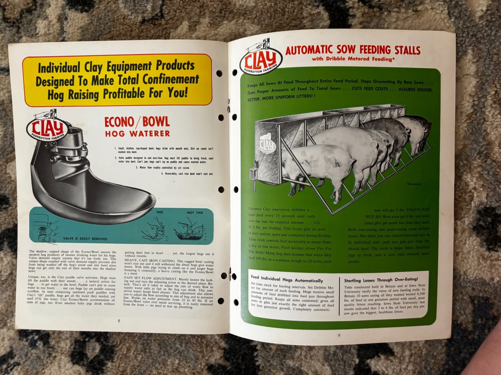 Clay Total Confinement Hog Systems For 1967 Brochure DCPA26