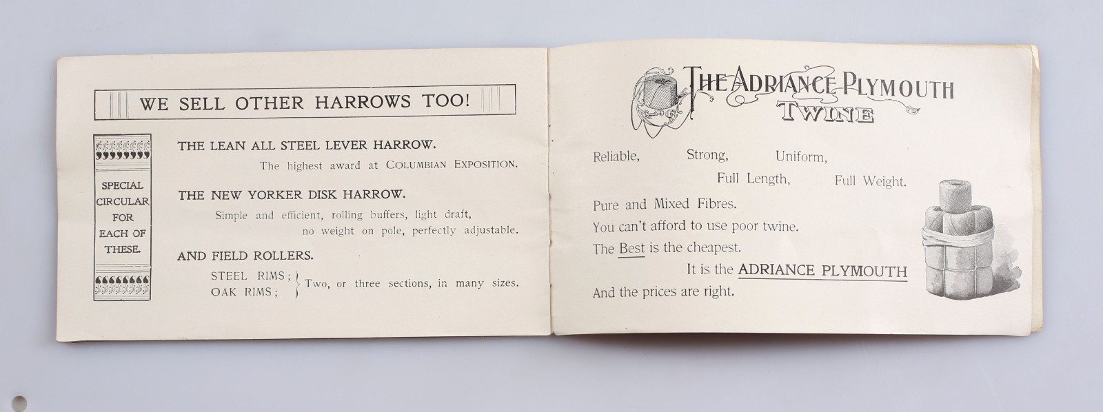 Rare Vintage Andriance Buckeye Mowers Catalog & Weather Indications Guide 1900s