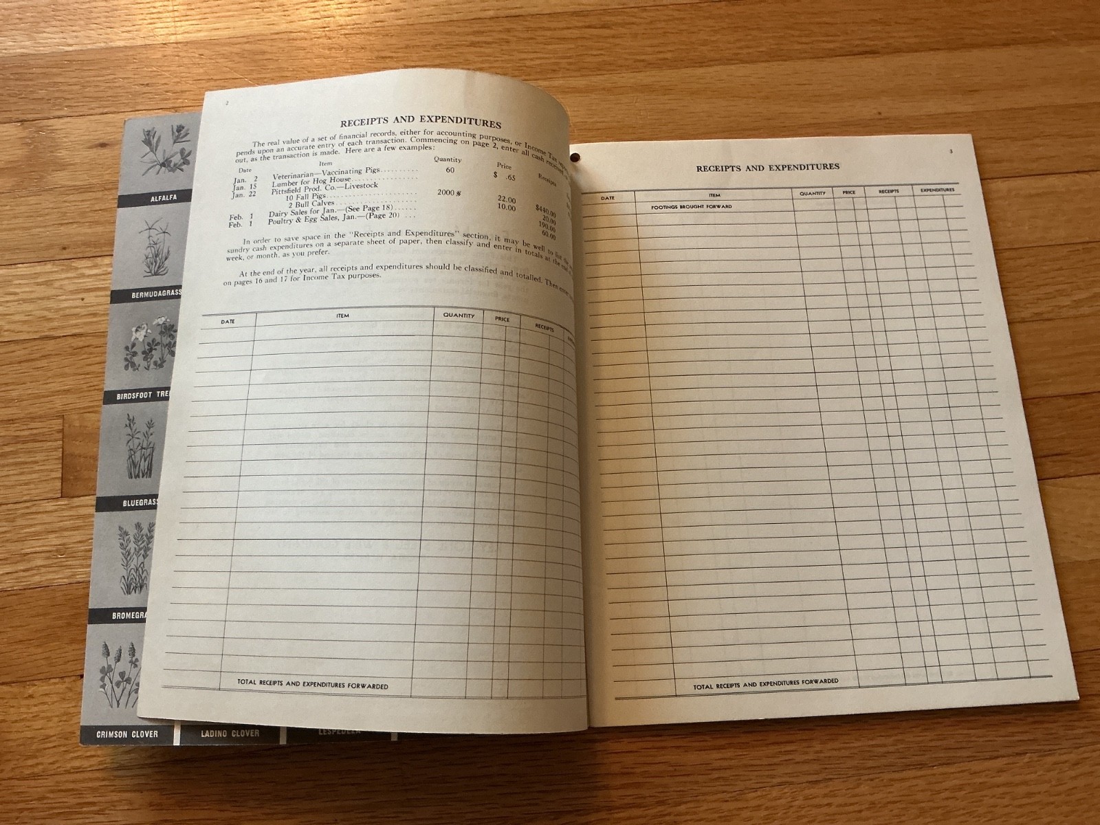 Vintage Weyerhaeuser Co. Farm Records Book