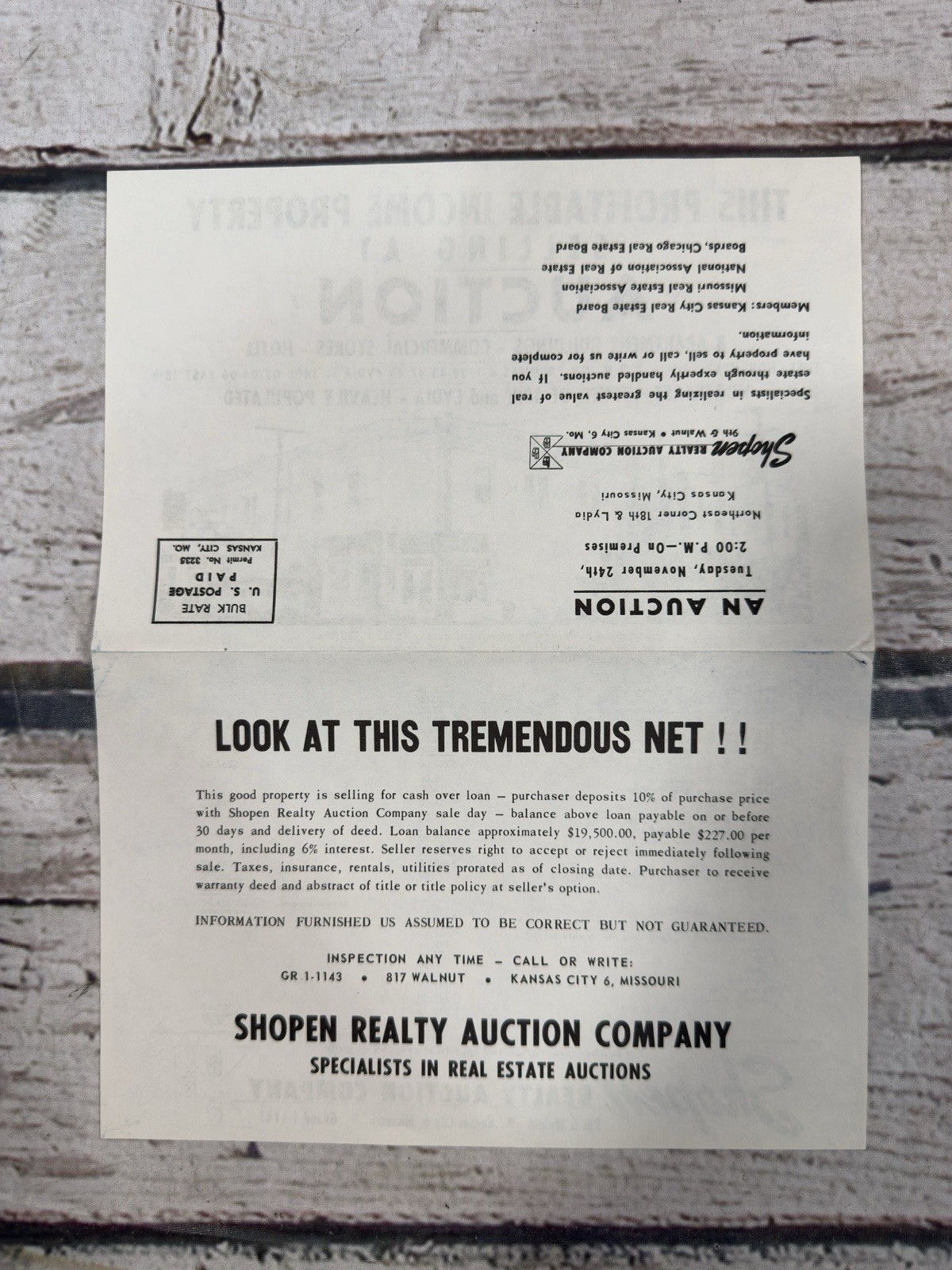 VTG Profitable Income Property Apartment Kansas City MO Public Auction Flyer