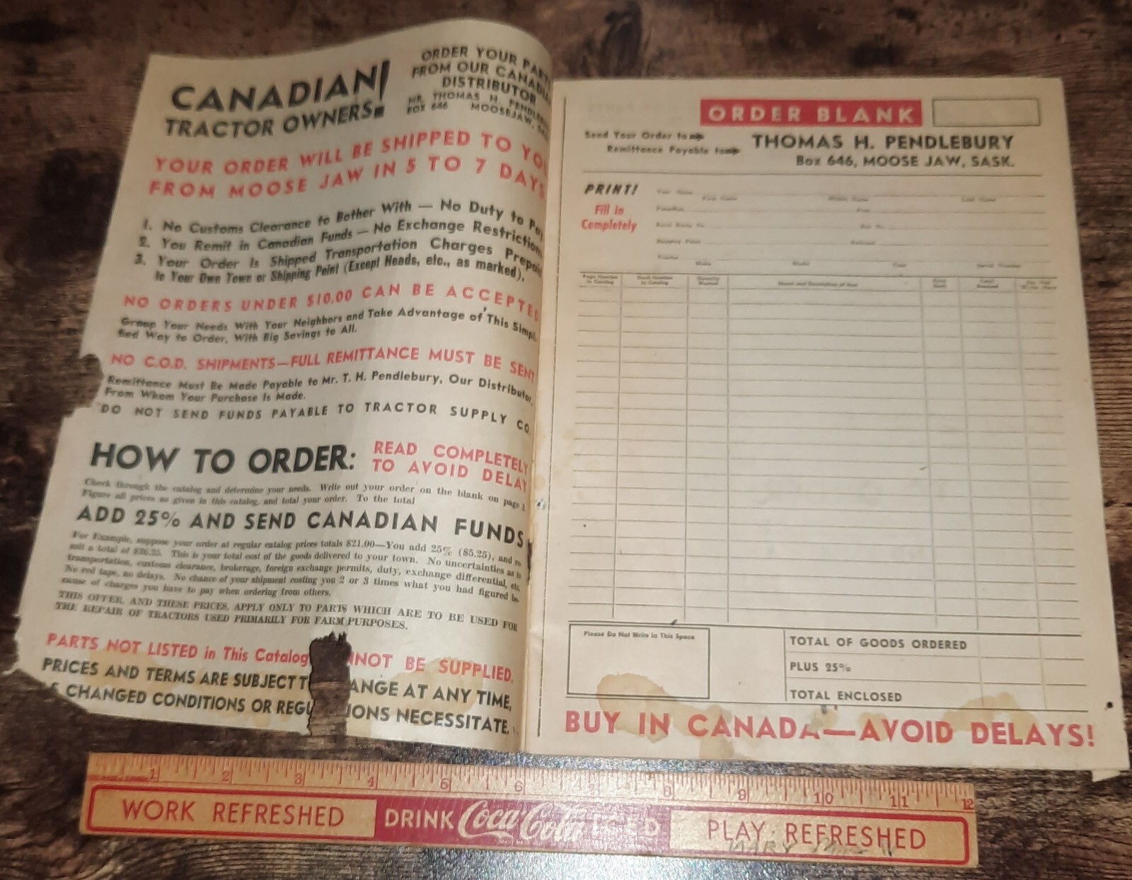 Tractor Supply Co. Guaranteed New Parts 1942 Order Guide IHC Fordson Hart-Parr