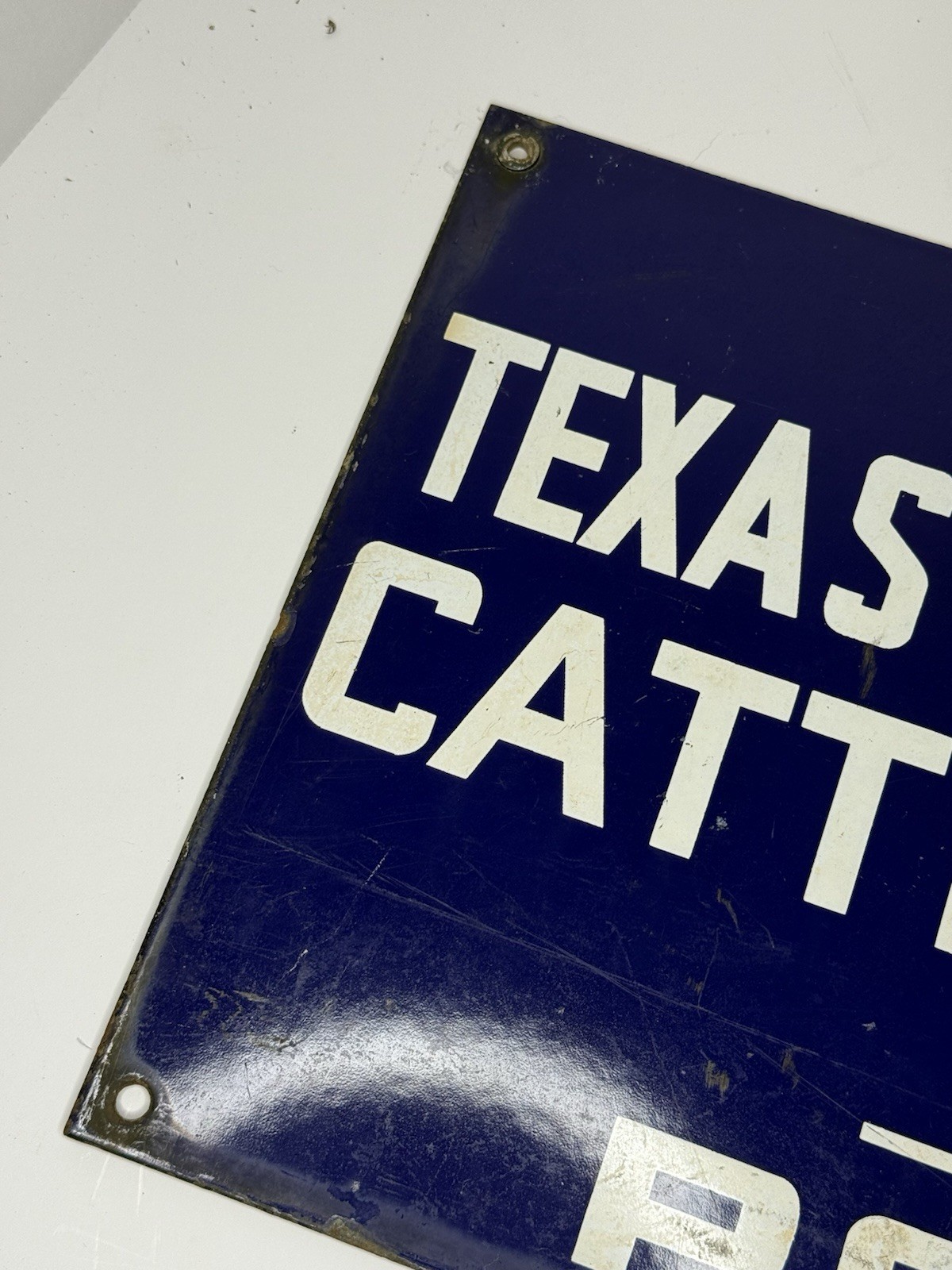 Vintage Porcelain Texas & Southwestern Cattle Raisers Association Posted Sign