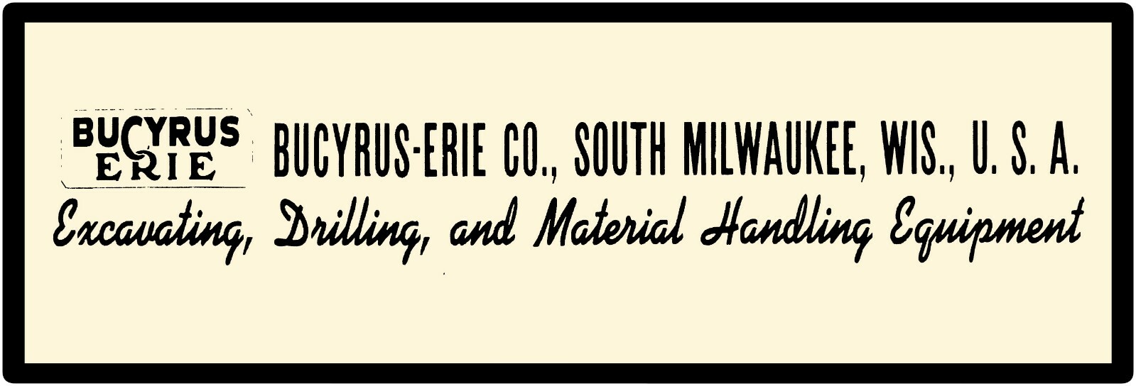 Bucyrus Erie Heavy Equipment Marquee Style Metal Sign 6&Prime;x18&Prime; Free Shipping