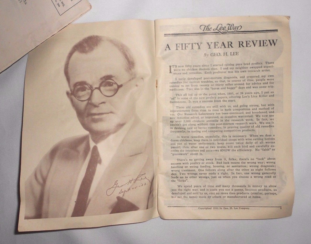 Vtg 1934 Lee Way Poultry Catalog Farm Diseases Advertising Chickens Fowl Cattle