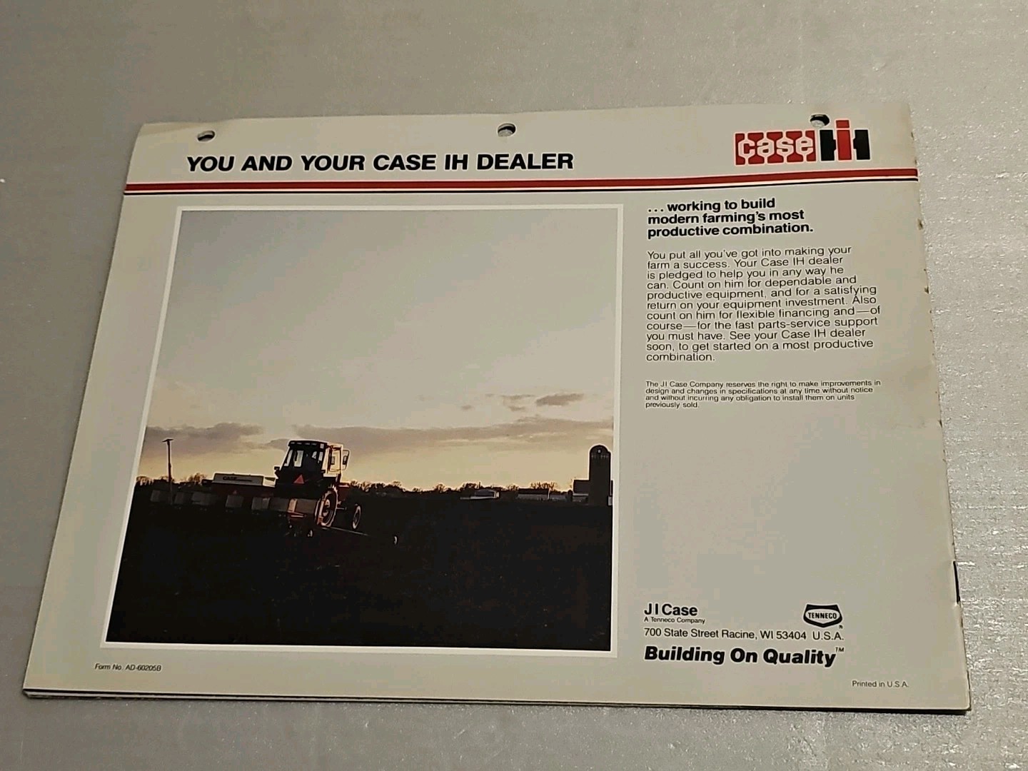 Case International 900 Series Cyclo Early Riser Planter Brochure 19 Pages