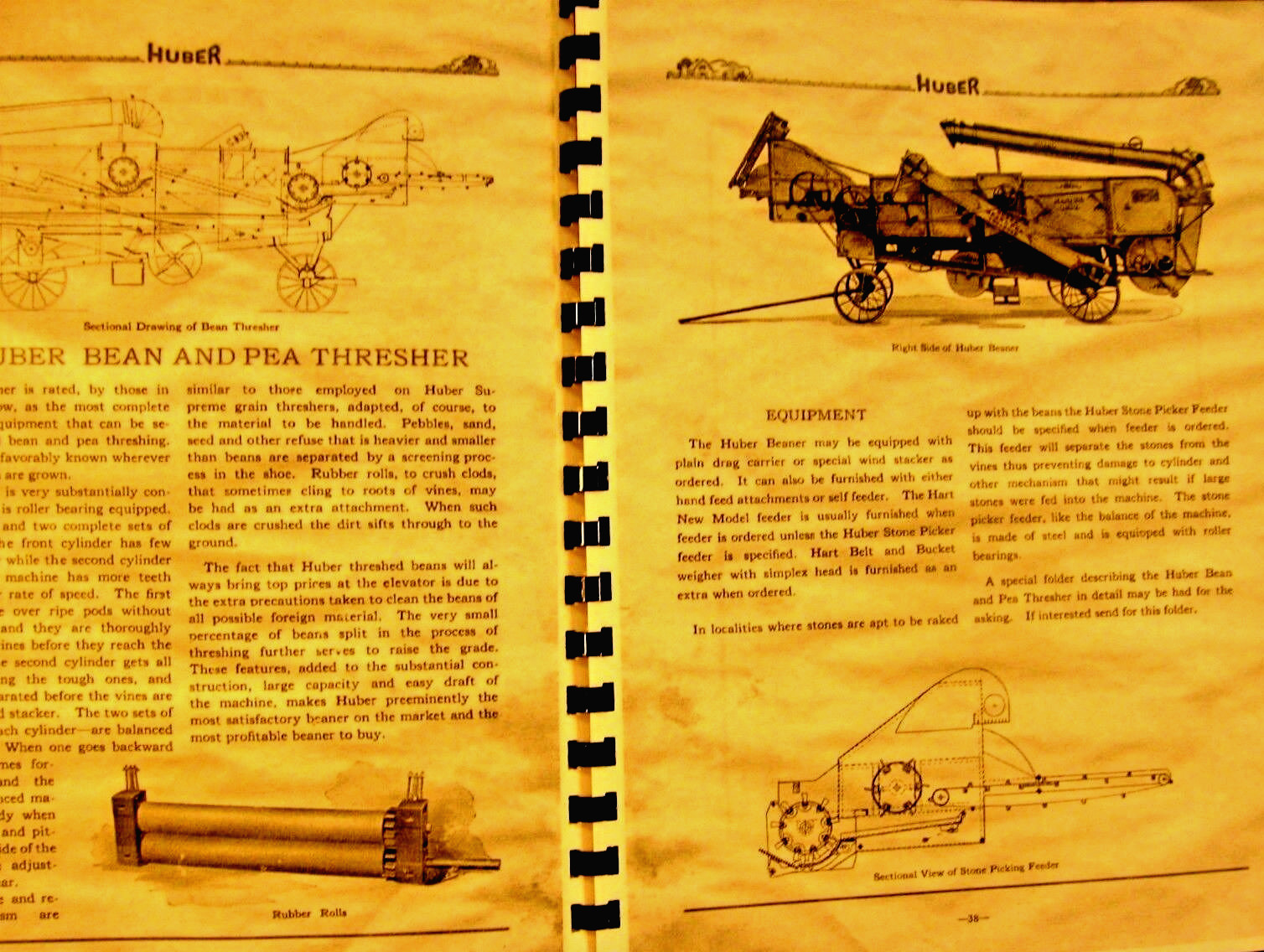 The Huber 1917 Tractors & Threshing machinery Sales Manual 40 illustrated Pages