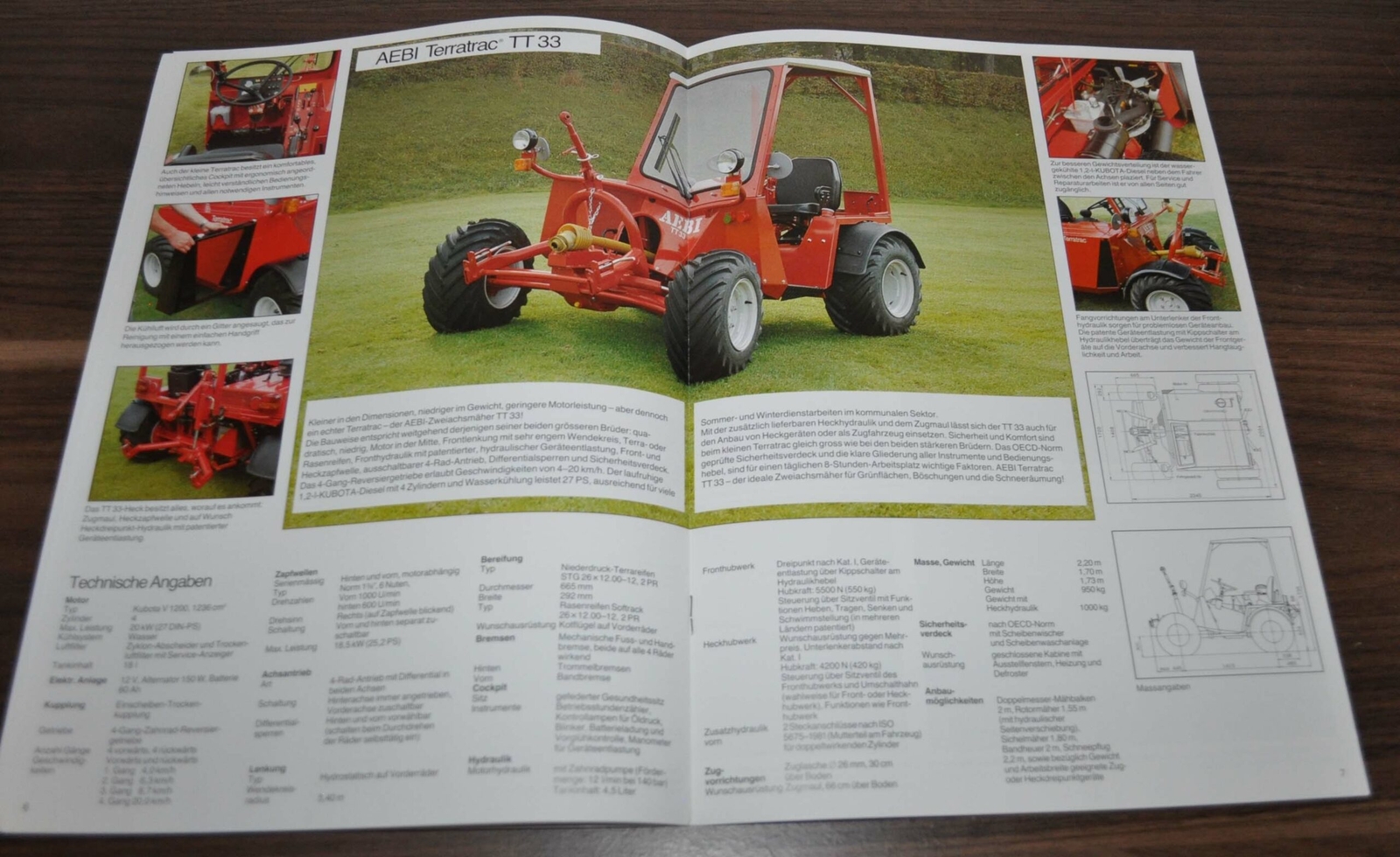 Aebi Terratrac Geratetrager Truck Agro Tractor Municipal Brochure Prospekt