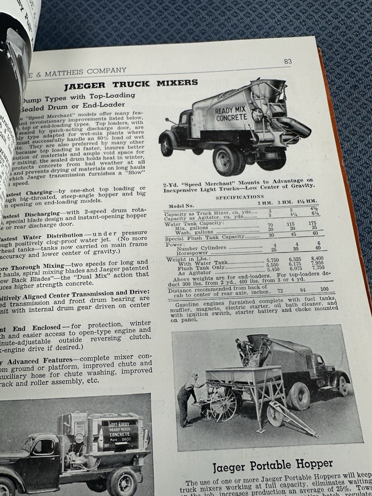 Hedge & Matheis Beautiful 1946 Equipment Catalog