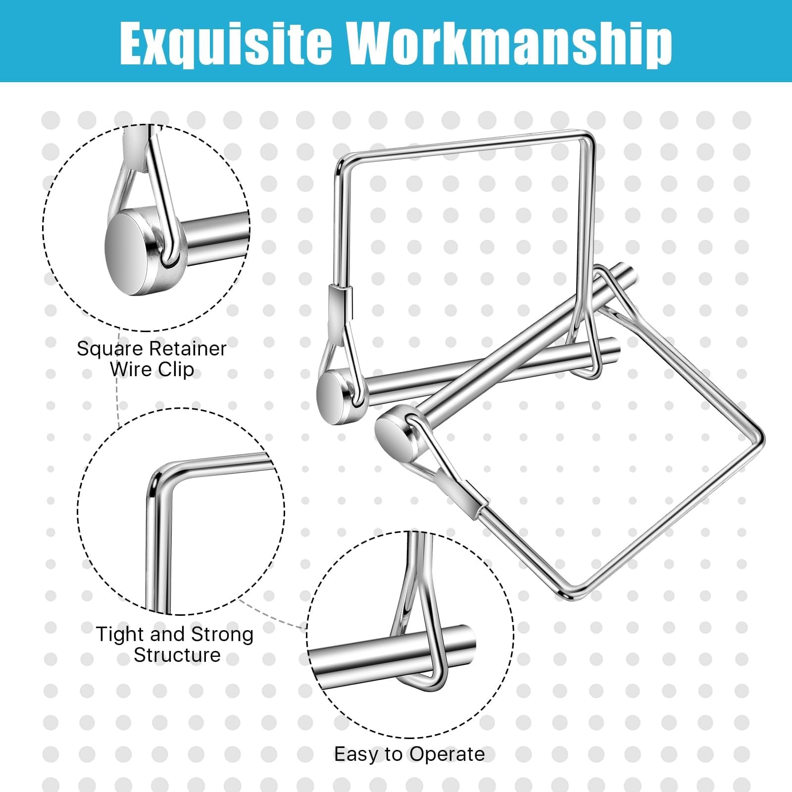 40 PCS Square Trailer Hitch Pin, Safety Carbon Steel Wire Shaft Locking Pin, …