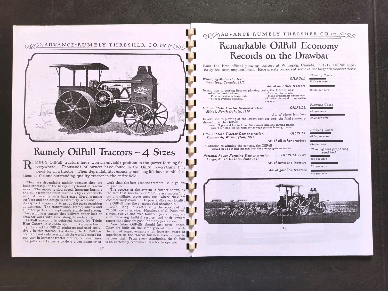 Rumley Oil Pull Tractor Dealer Brochure Owners Manual Print Advertising Reprint