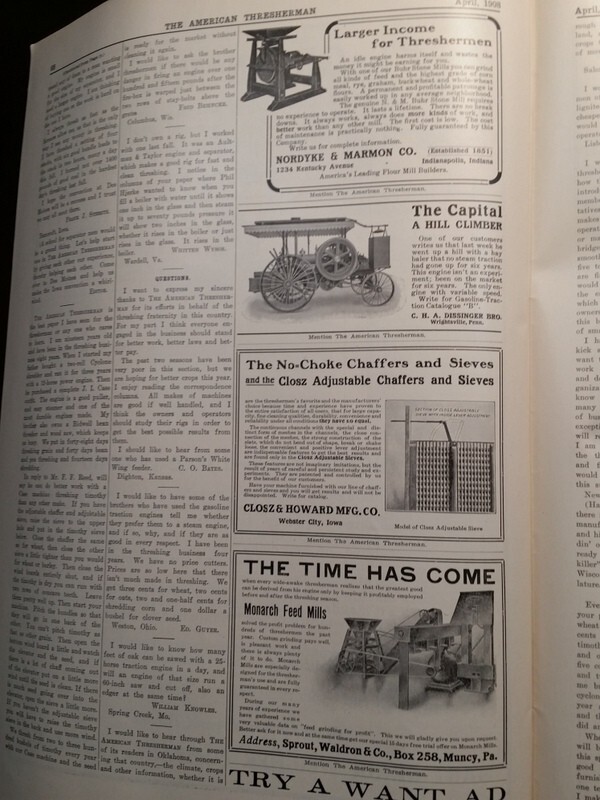 1908 The American Thresherman Complete Magazine Madison WI Many Great Ads !