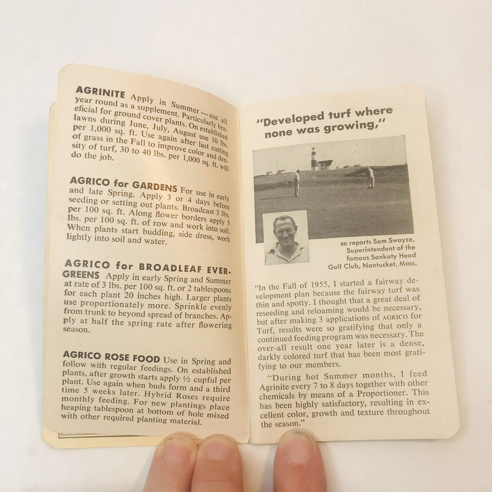 AGRICO Fertilizer Advertising Memo Calendar Book 1957 Vtg American Agriculture