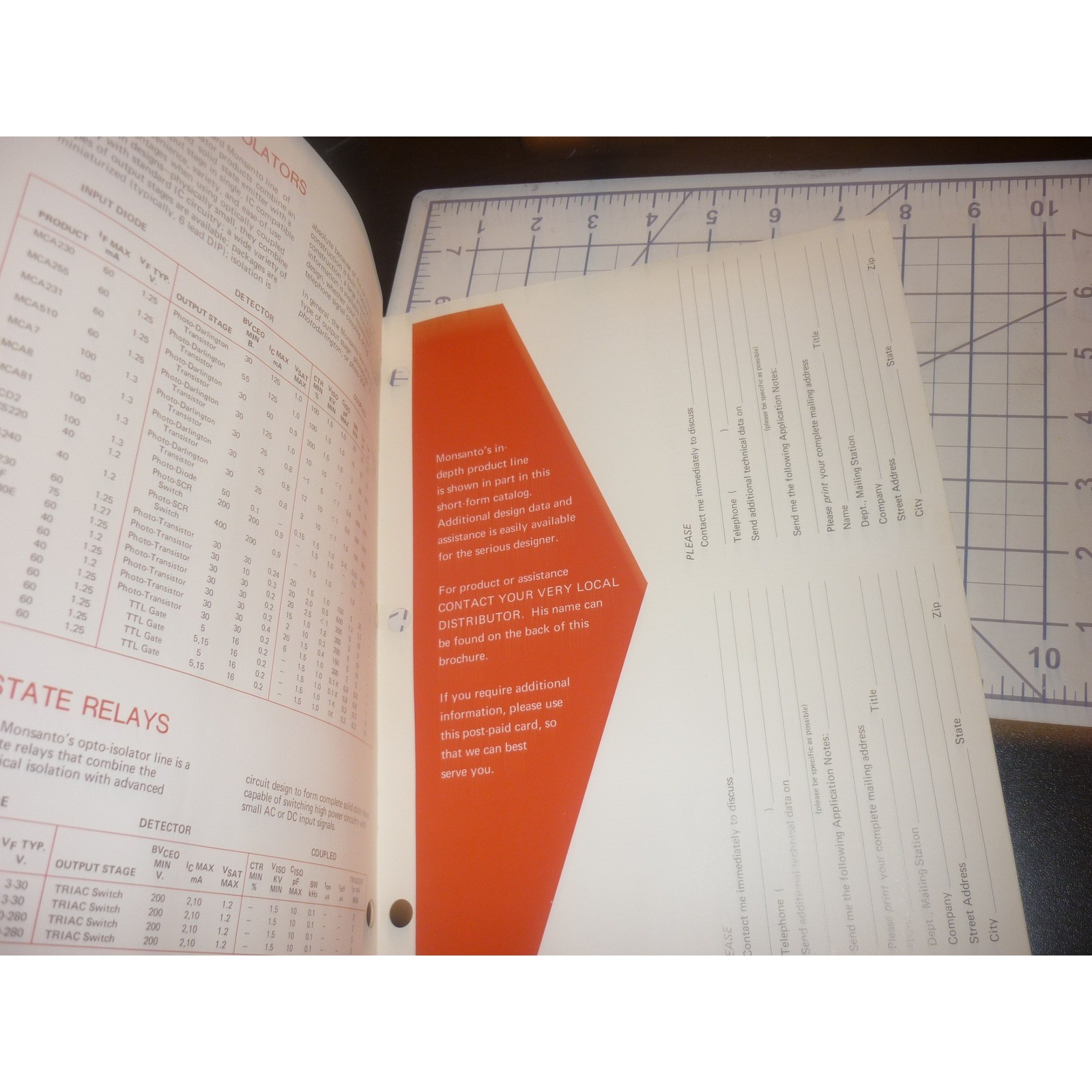 Vintage 1973 Monsanto Solid State Optoelectronics LED Display Tech Catalog