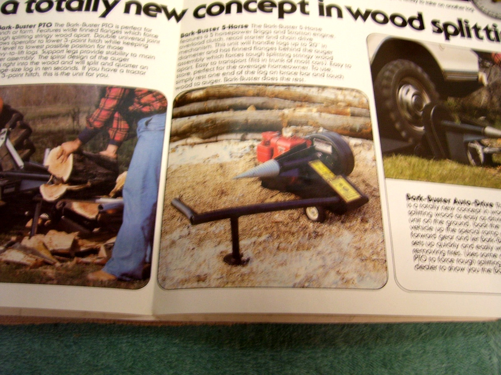 1970&rsquo;s Bark Buster Wood Splitter Brochure / Catalog