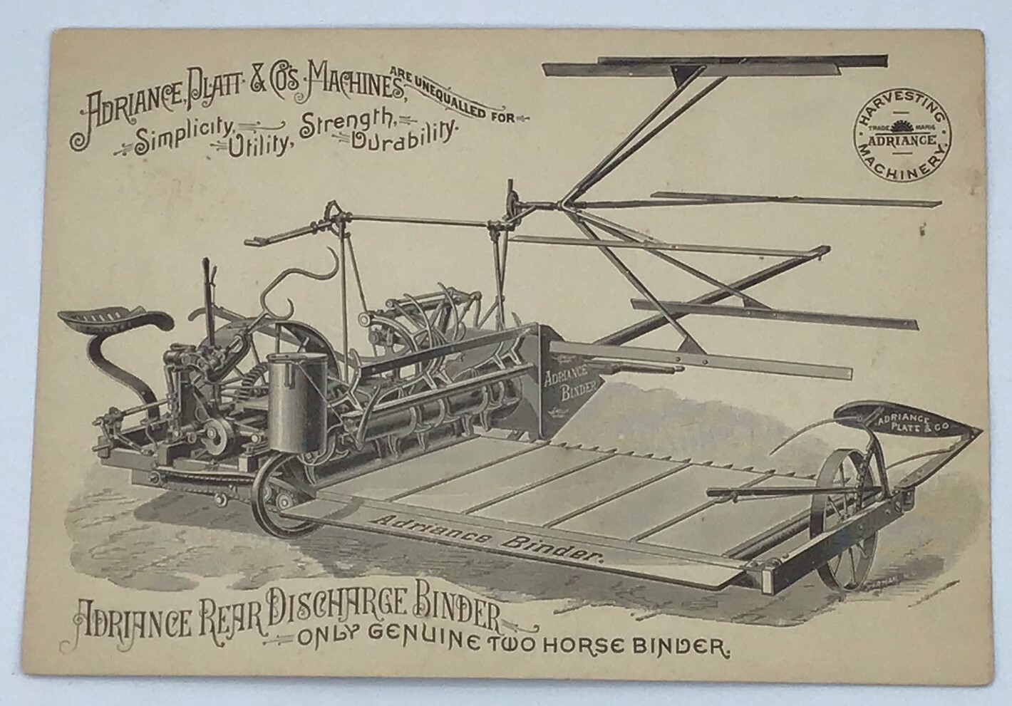 Antique Trade Cards-Norwegian Plow Co Dubuque Iowa/Adriance Platt Co N.Y.